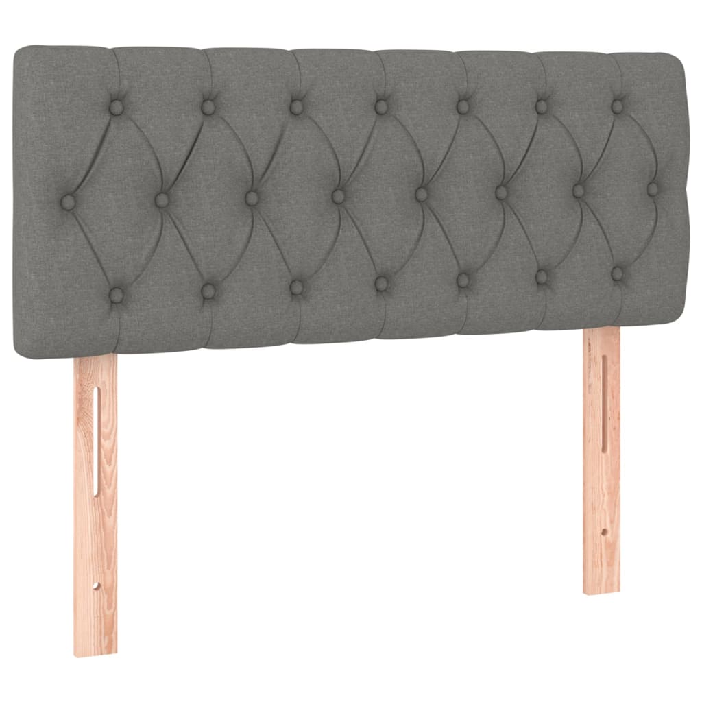 sötétszürke szövet LED-es fejtámla 100 x 7 x 78/88 cm