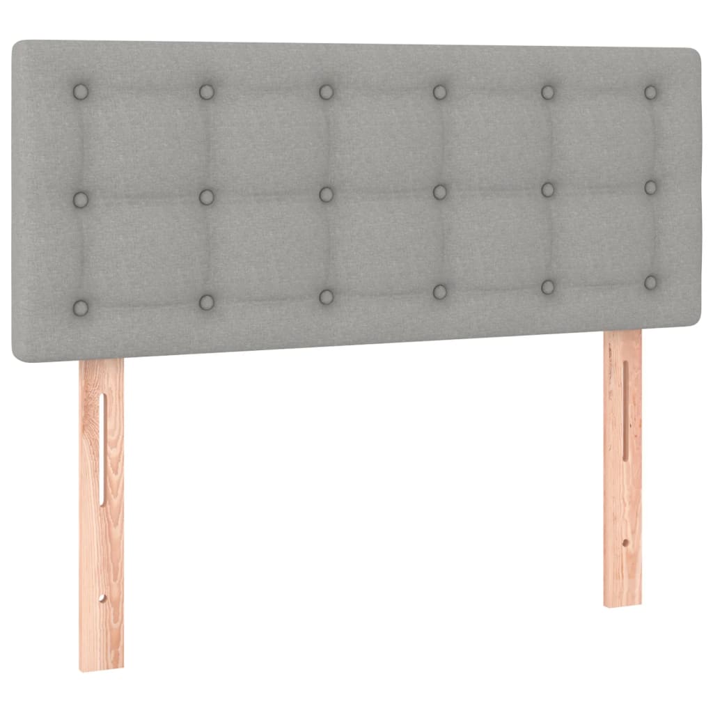 világosszürke szövet LED-es fejtámla 90x5x78/88 cm