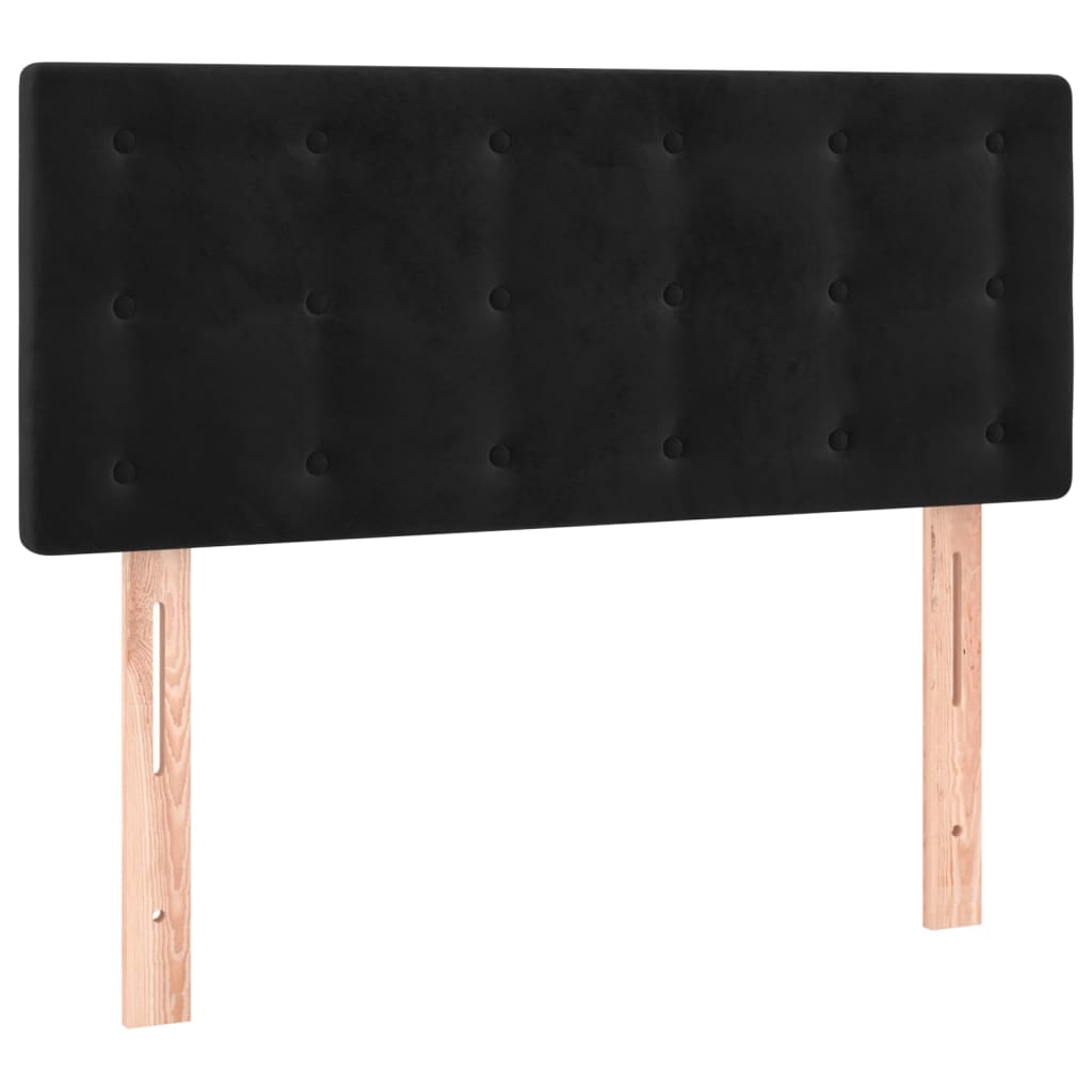 fekete bársony LED-es fejtámla 80 x 5 x 78/88 cm