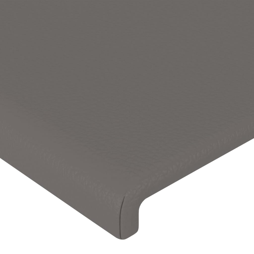 szürke műbőr LED-es fejtámla 90x5x118/128 cm