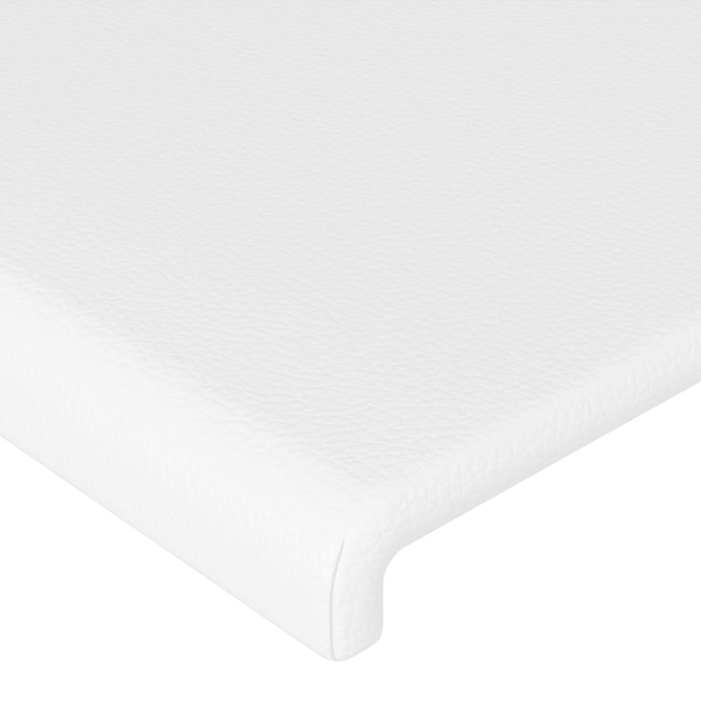 fehér műbőr LED-es fejtámla 180x5x118/128 cm