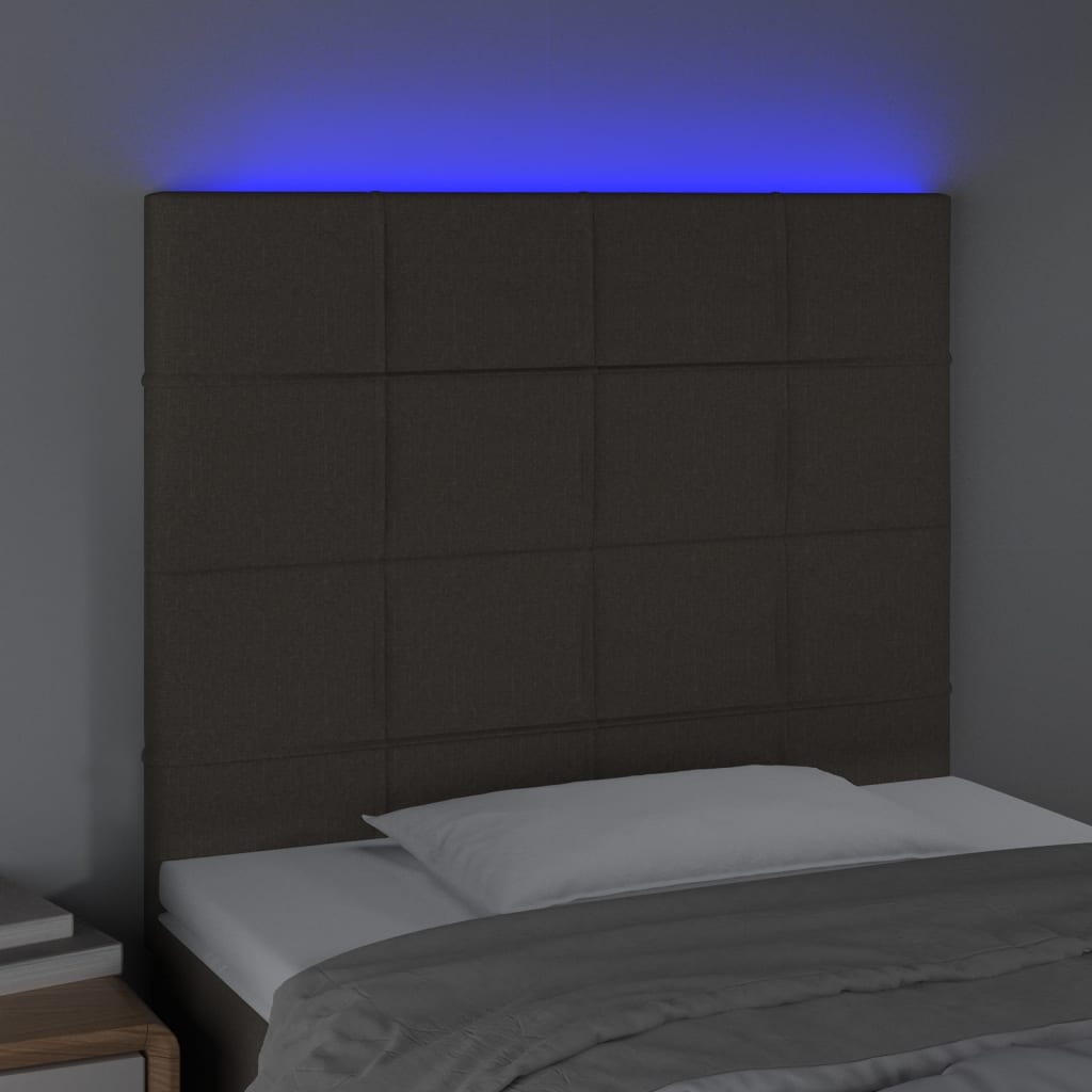 tópszínű szövet LED-es fejtámla 100x5x118/128 cm