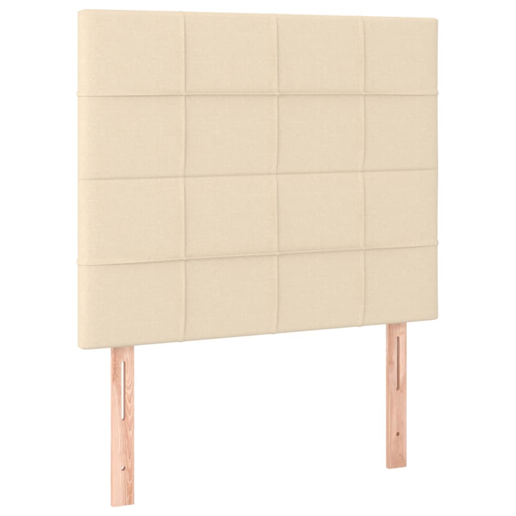 krémszínű szövet LED-es fejtámla 100x5x118/128 cm