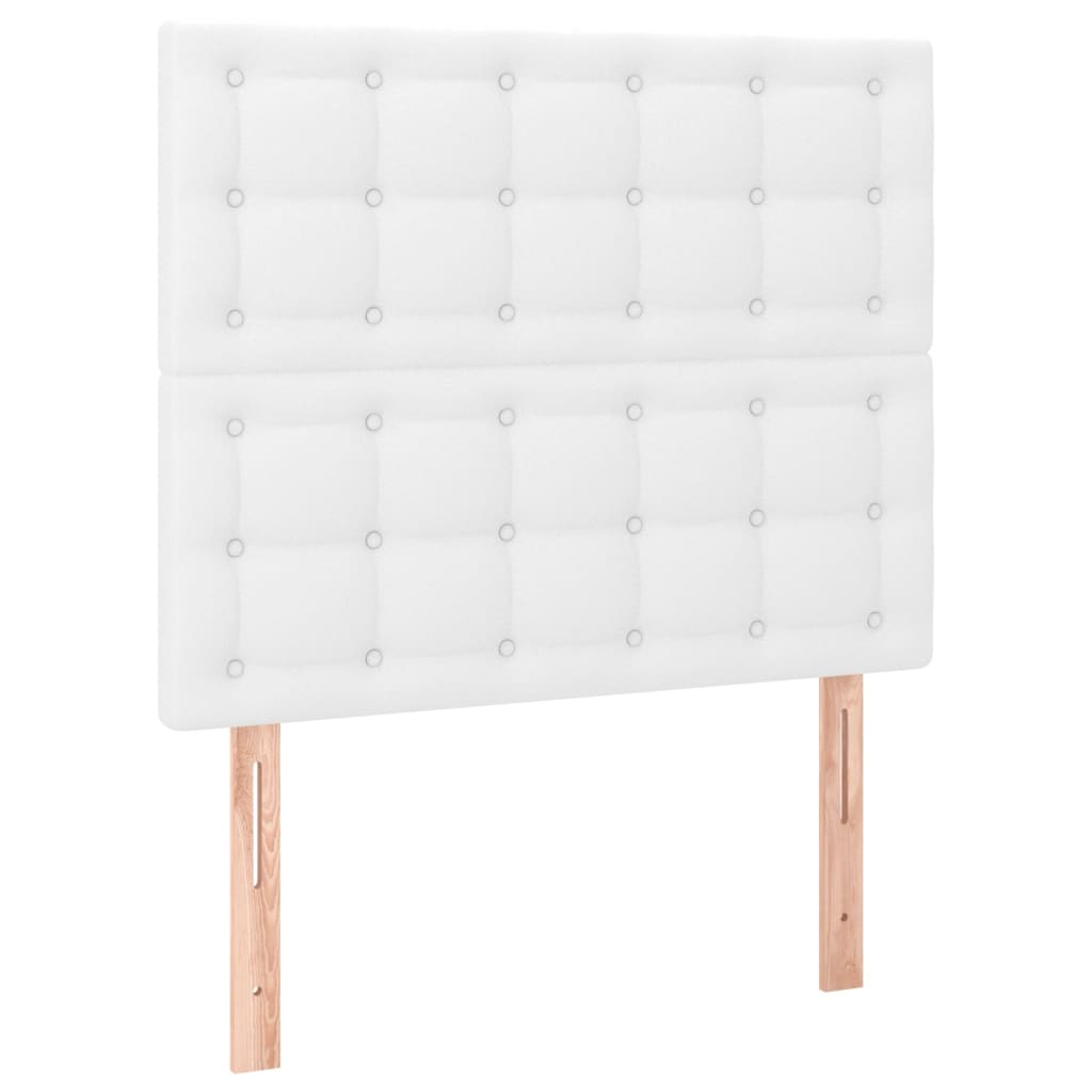 fehér műbőr LED-es fejtámla 80x5x118/128 cm