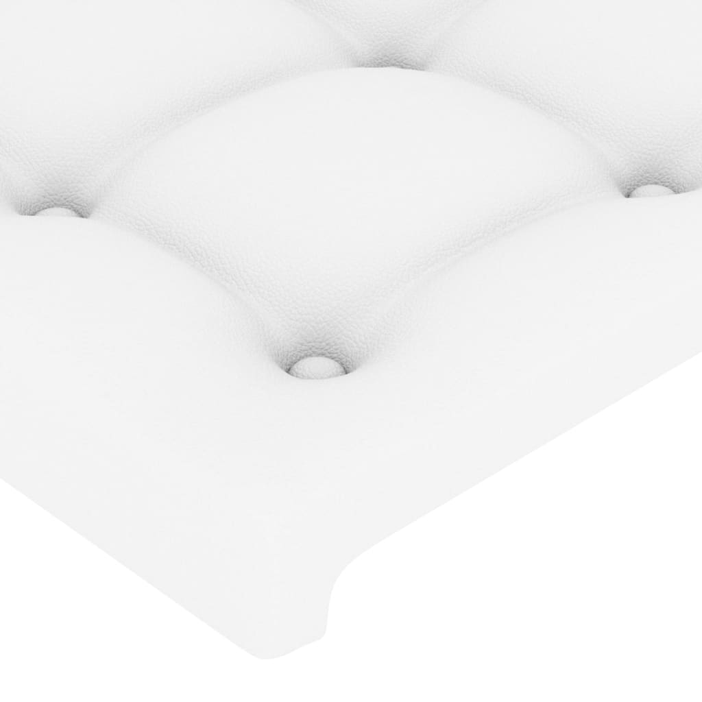 fehér műbőr LED-es fejtámla 80x5x118/128 cm