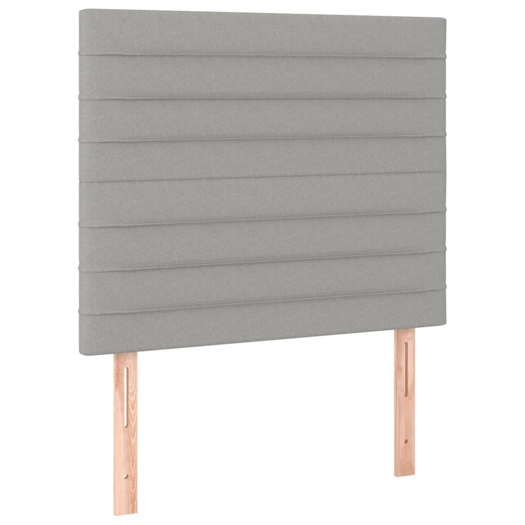 világosszürke szövet LED-es fejtámla 90x5x118/128 cm