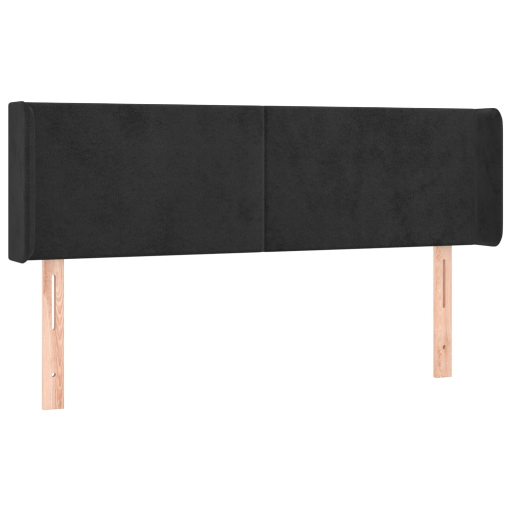 fekete bársony LED-es fejtámla 147 x 16 x 78/88 cm