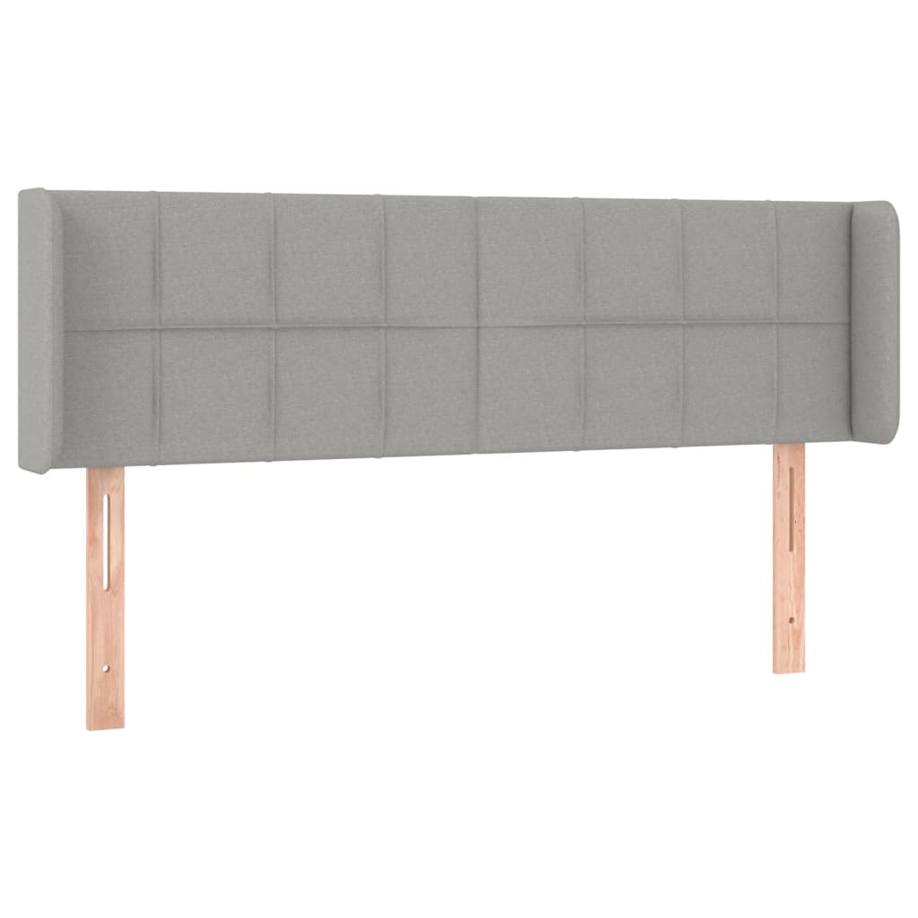 világosszürke szövet LED-es fejtámla 147 x 16 x 78/88 cm