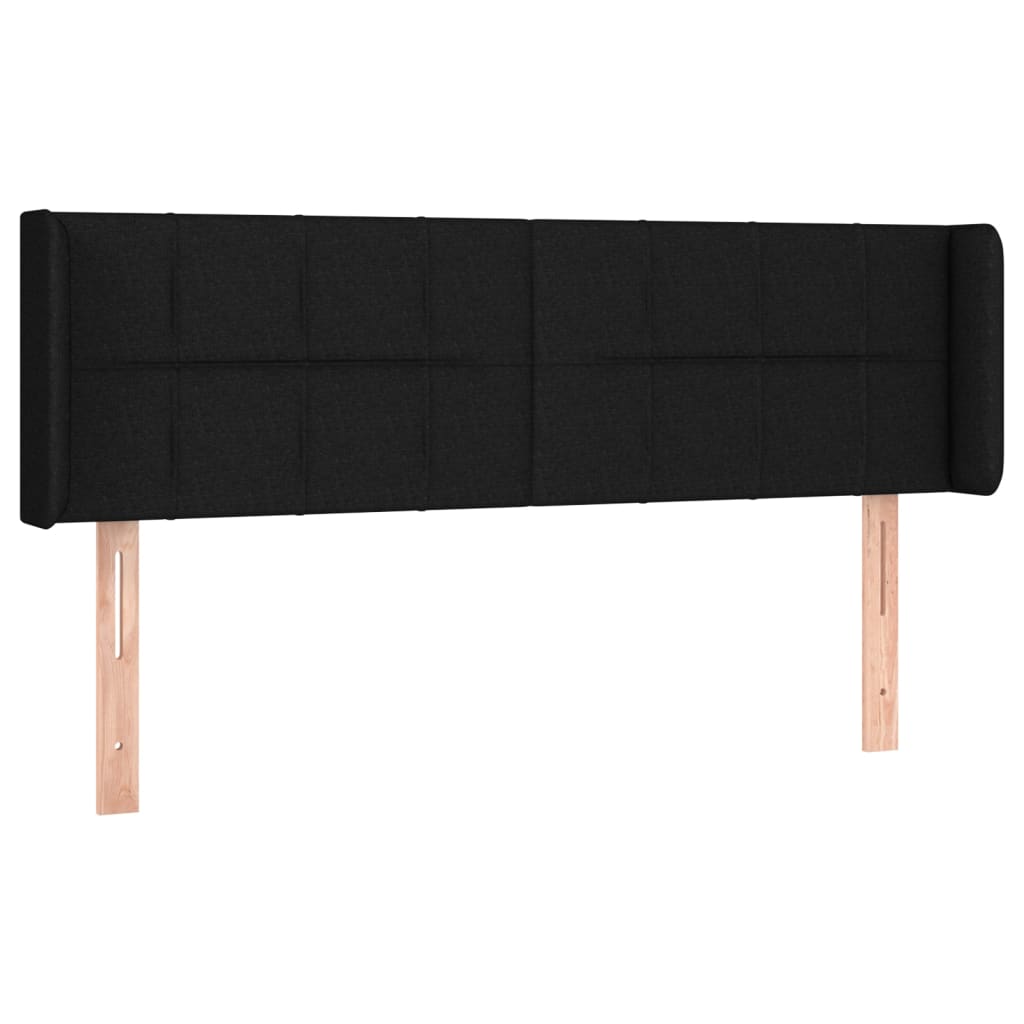 fekete szövet LED-es fejtámla 147 x 16 x 78/88 cm