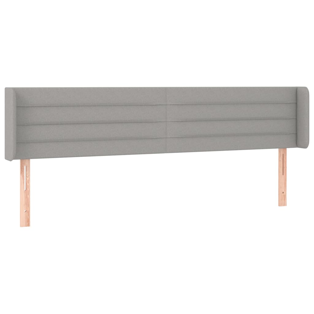 világosszürke szövet LED-es fejtámla 183 x 16 x 78/88 cm