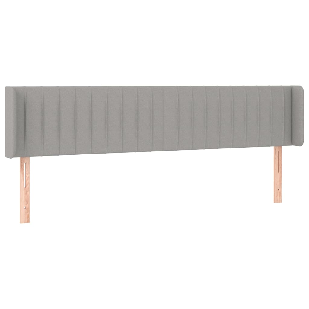 világosszürke szövet LED-es fejtámla 163 x 16 x 78/88 cm