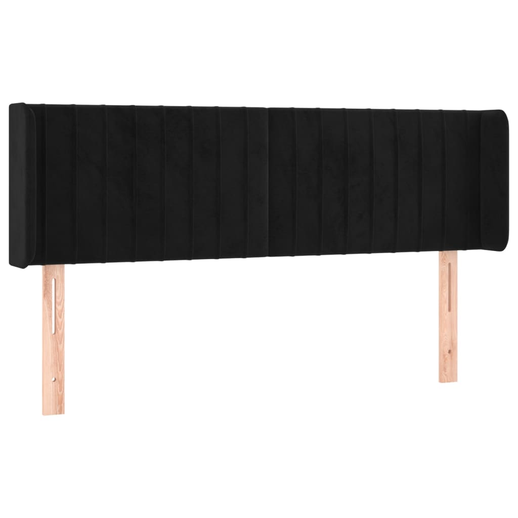 fekete bársony LED-es fejtámla 147 x 16 x 78/88 cm