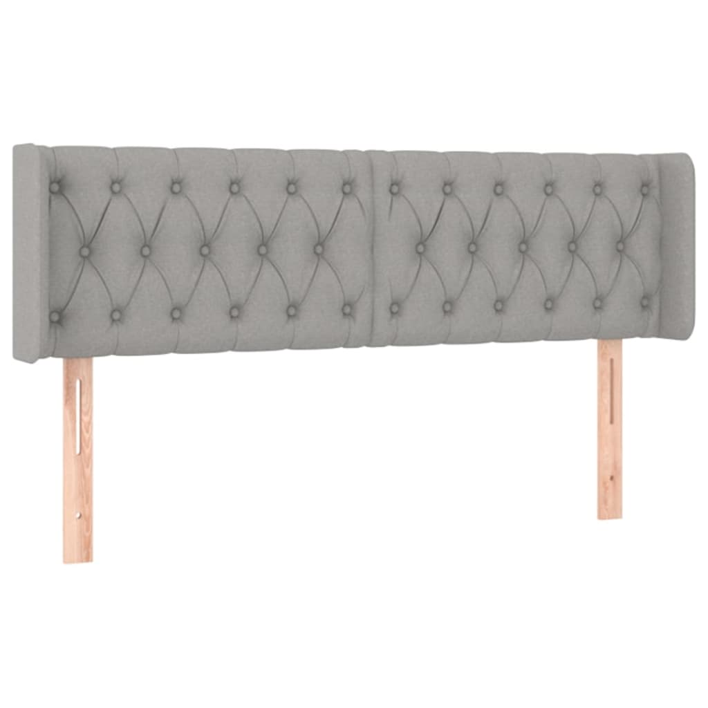 világosszürke szövet LED-es fejtámla 147 x 16 x 78/88 cm