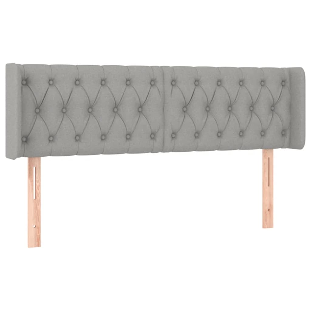 világosszürke szövet LED-es fejtámla 163 x 16 x 78/88 cm