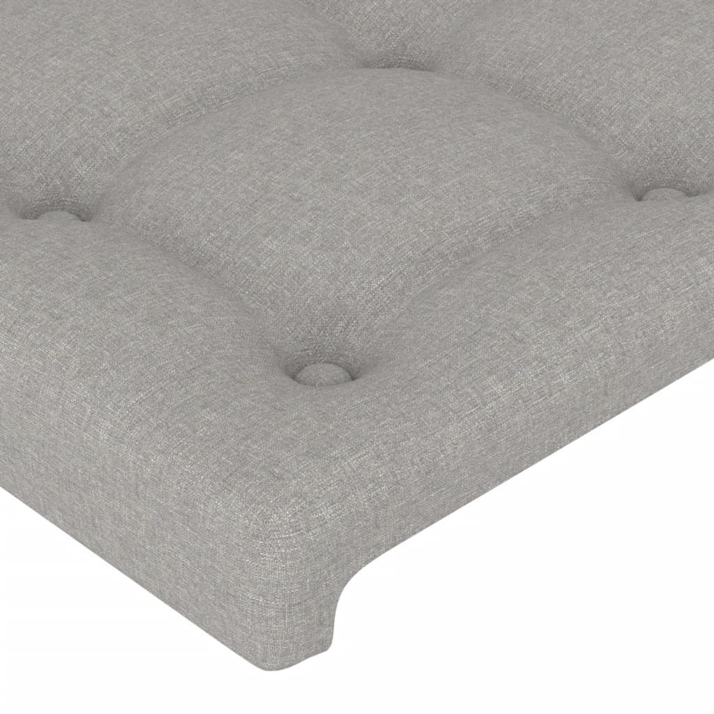 világosszürke szövet LED-es fejtámla 93 x 16 x 78/88 cm