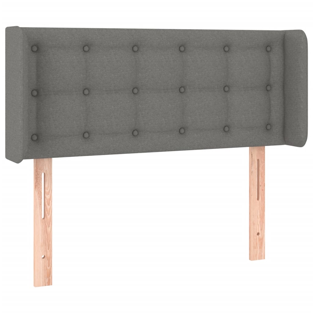 sötétszürke szövet LED-es fejtámla 103 x 16 x 78/88 cm