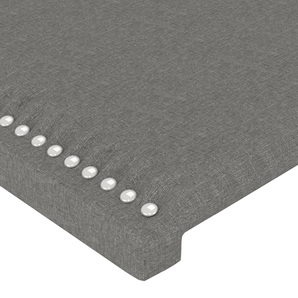 sötétszürke szövet LED-es fejtámla 103x16x118/128 cm