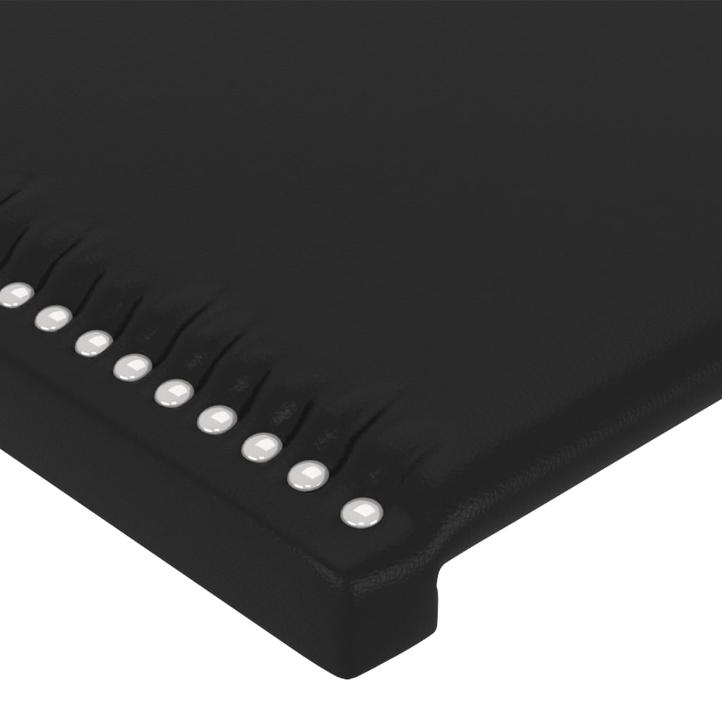 fekete műbőr LED-es fejtámla 93x16x118/128 cm