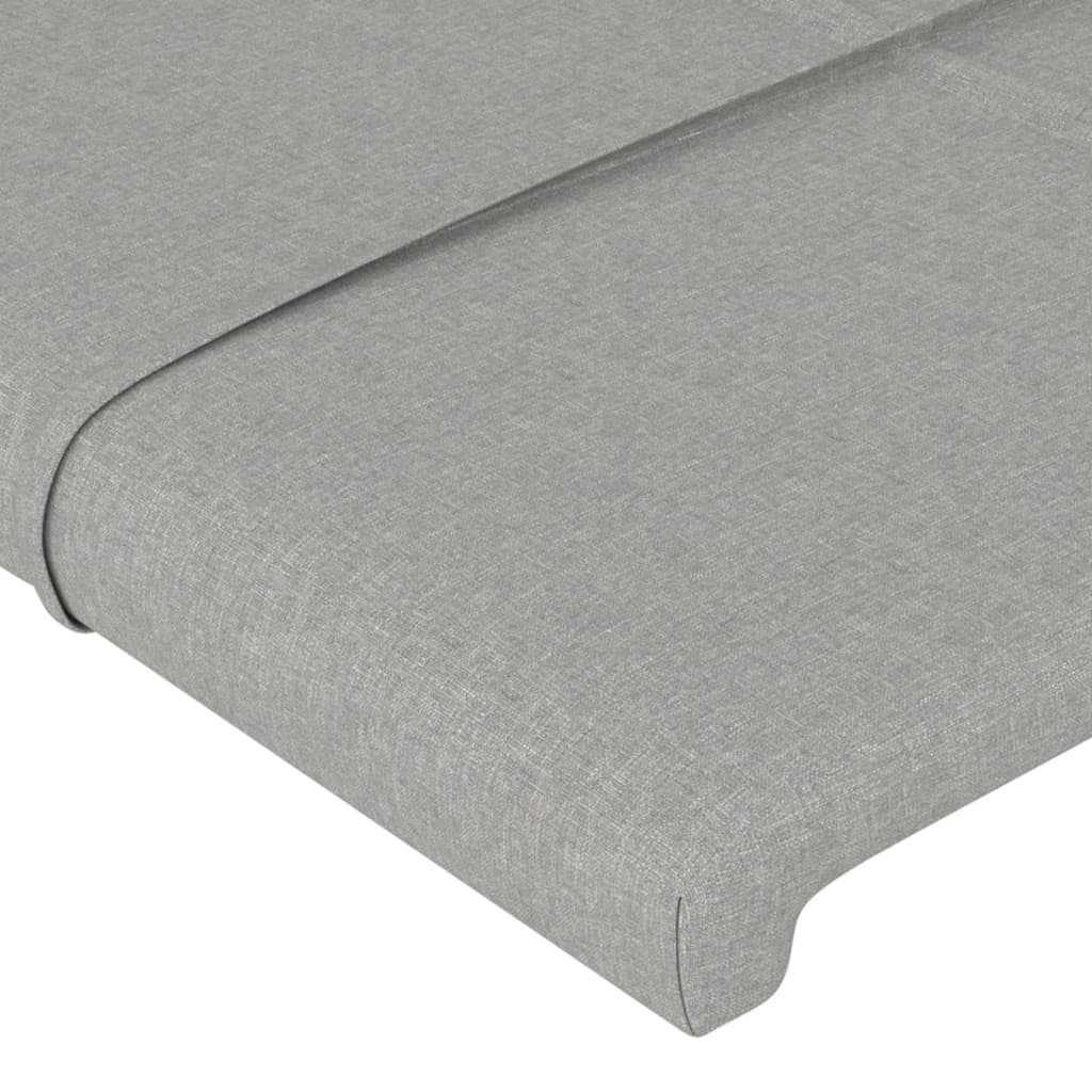 világosszürke szövet LED-es fejtámla 93x16x118/128 cm