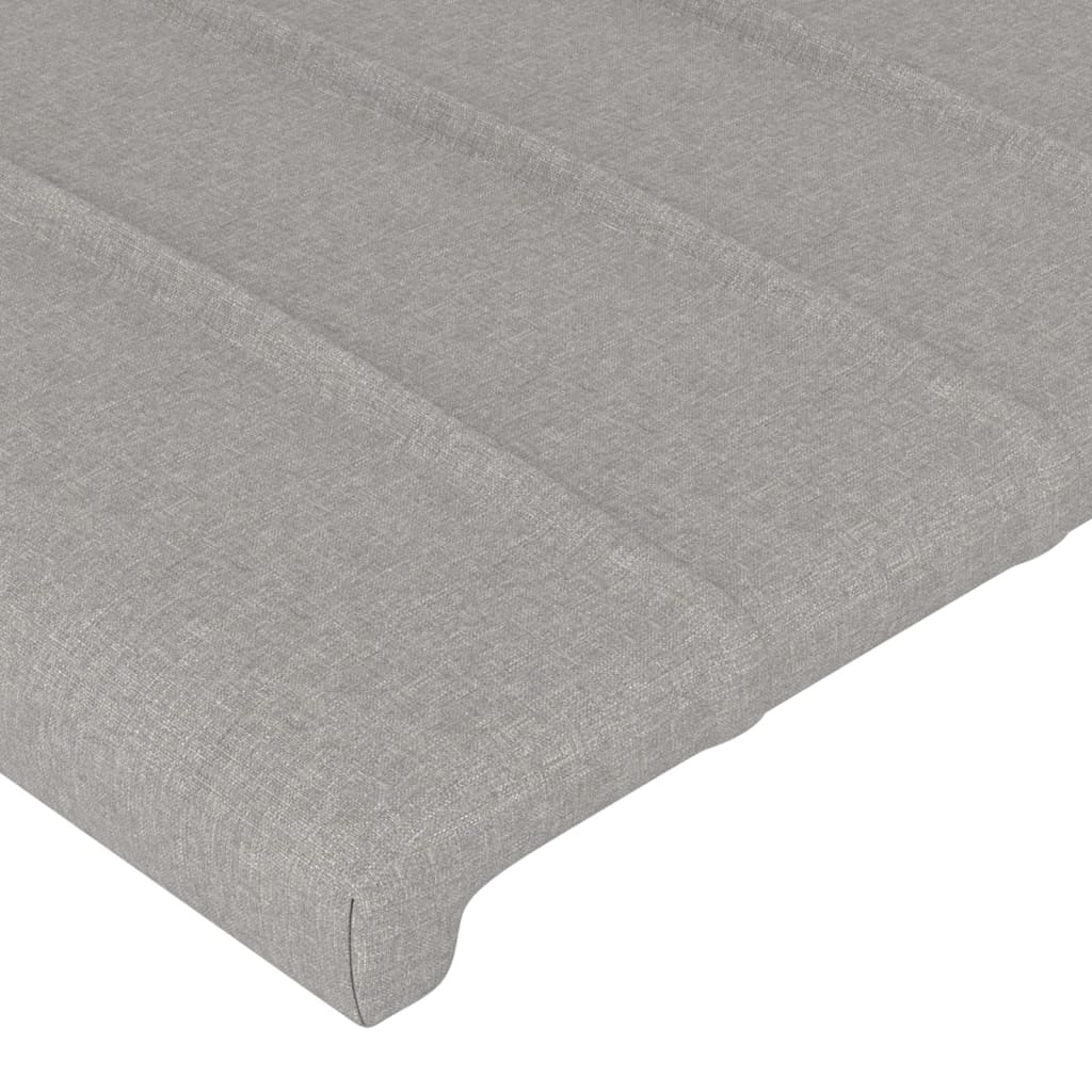 világosszürke szövet LED-es fejtámla 83x16x118/128 cm