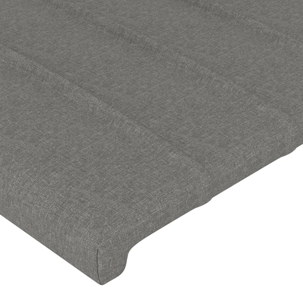 sötétszürke szövet LED-es fejtámla 93x16x118/128 cm