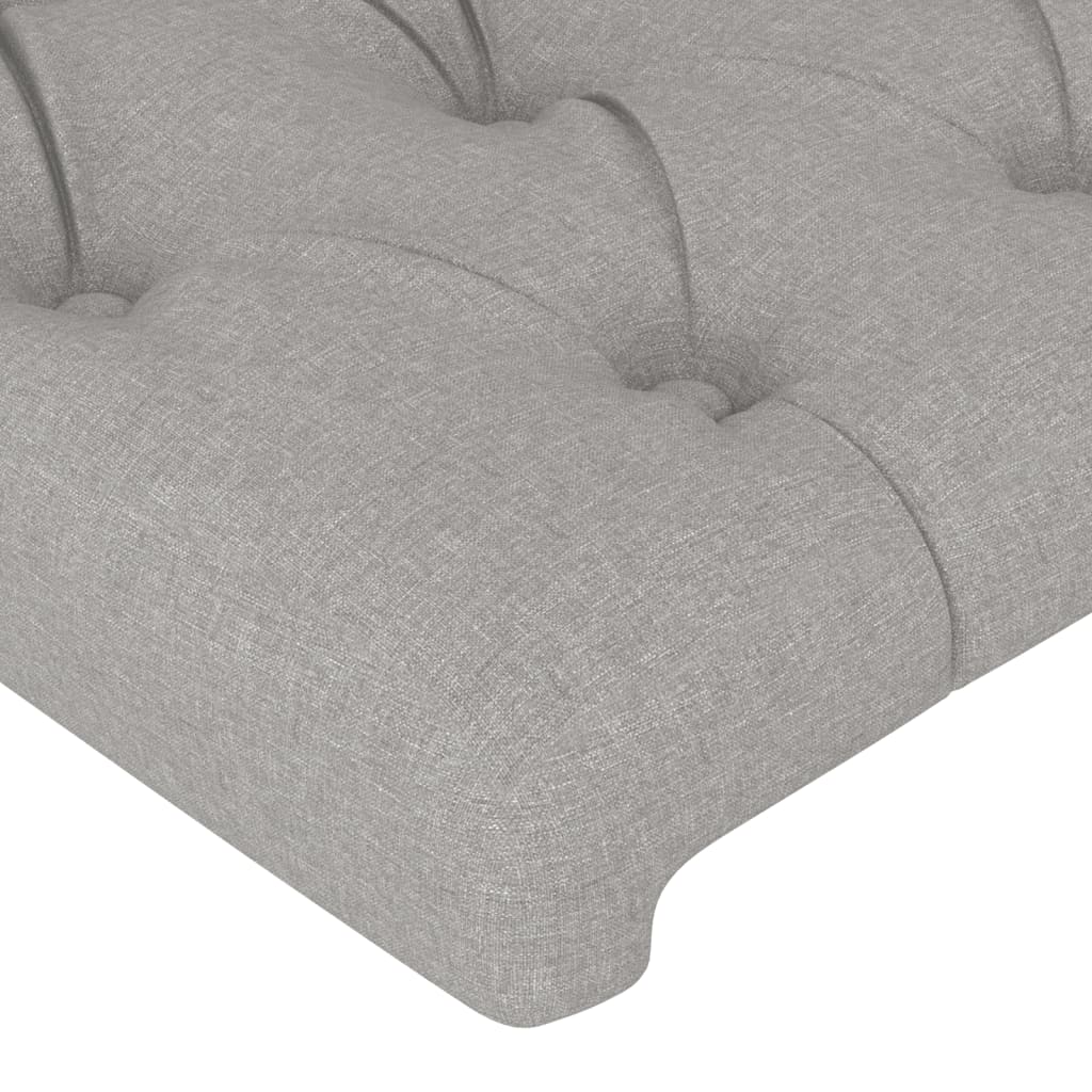 világosszürke szövet LED-es fejtámla 83x16x118/128 cm