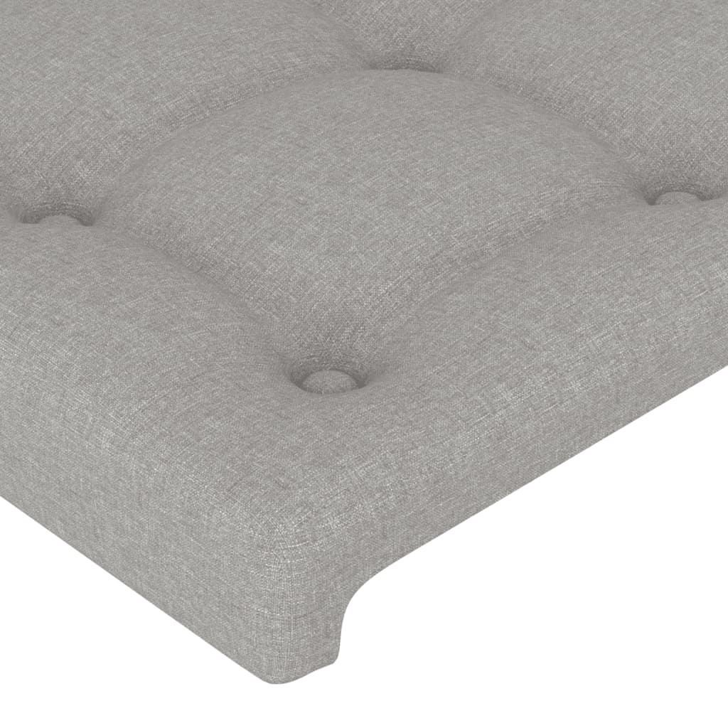 világosszürke szövet LED-es fejtámla 103x16x118/128 cm