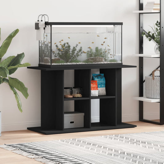 fekete szerelt fa akváriumi állvány 100 x 40 x 60 cm