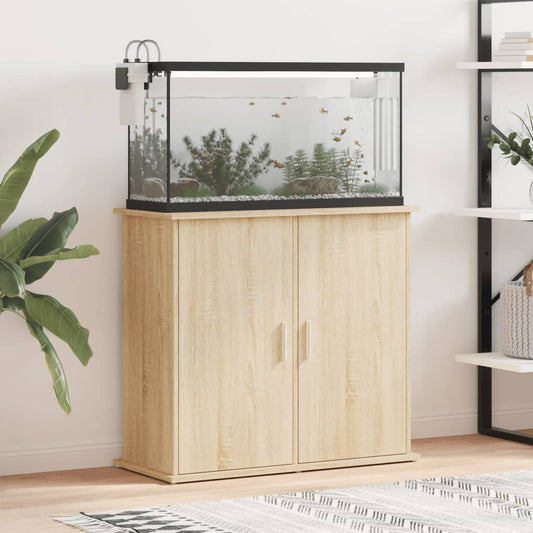 Sonoma tölgyfa akváriumállvány 81 x 36 x 73 cm rétegelt fából