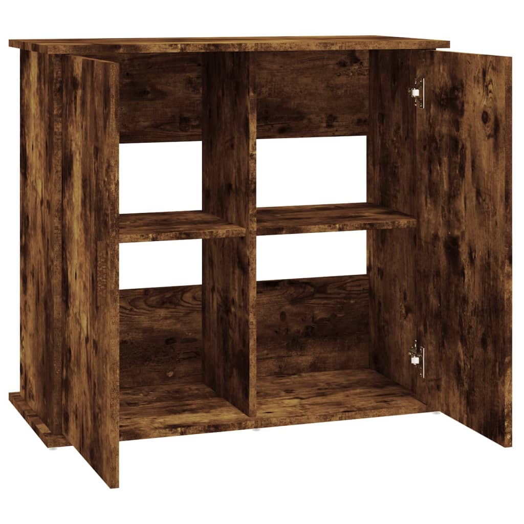 sonoma tölgyszínű szerelt fa akváriumtartó állvány 81x36x73 cm