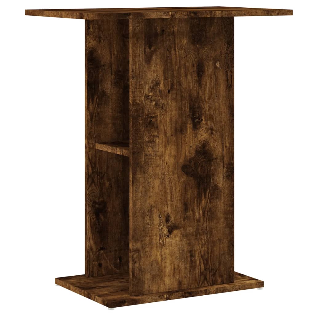 füstös tölgy szerelt fa akváriumtartó állvány 60,5x36x72,5 cm