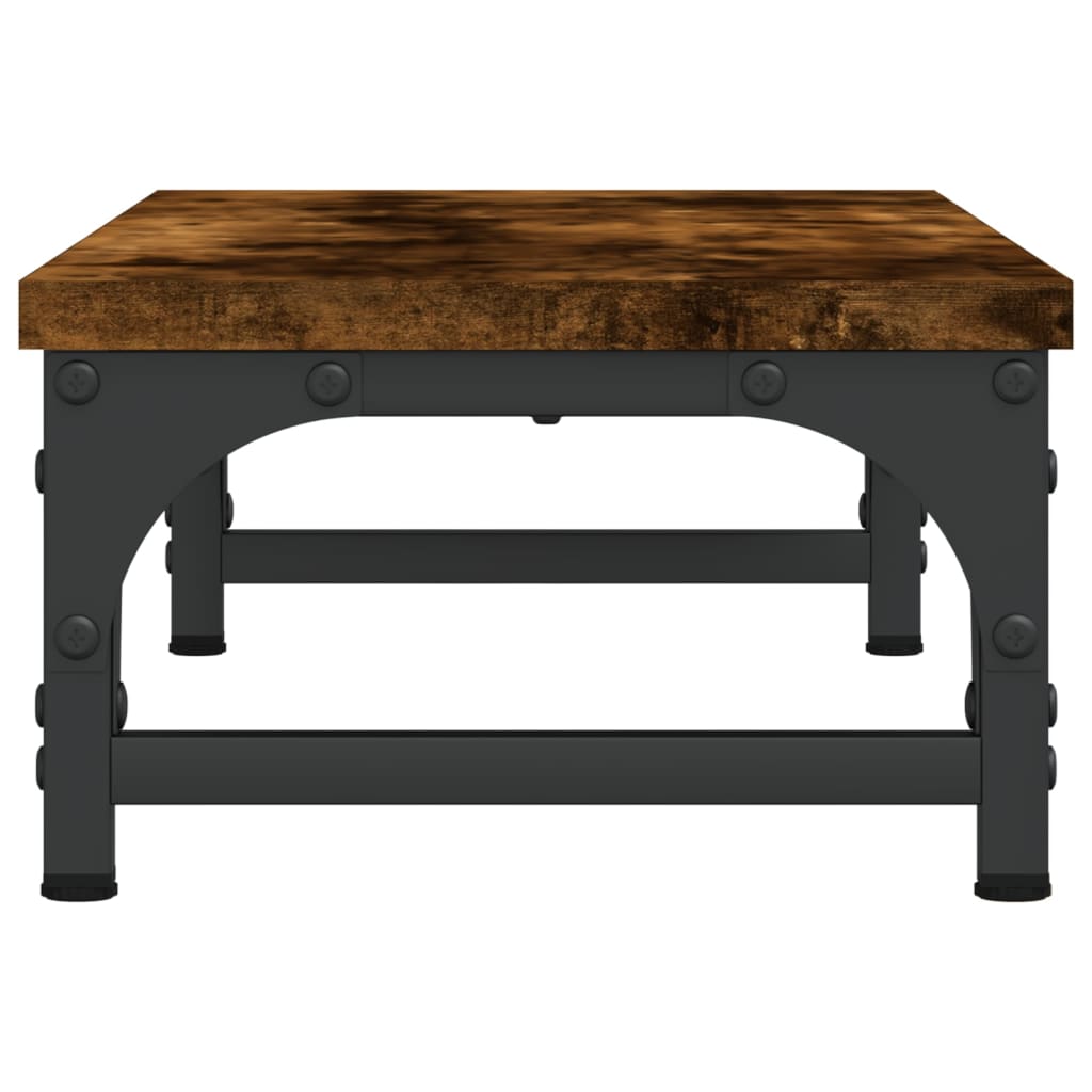 füstös tölgy színű szerelt fa monitorállvány 55 x 23 x 14 cm