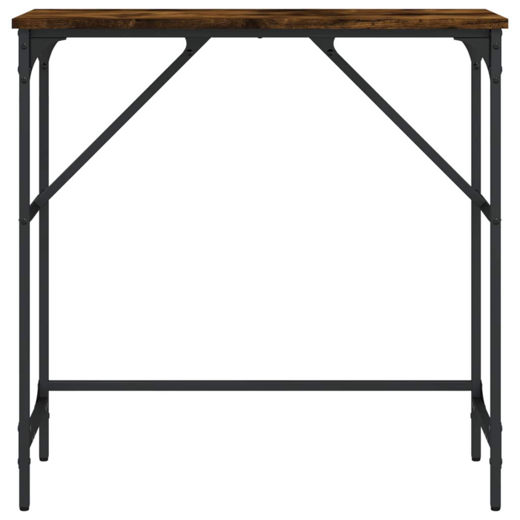 füstös tölgy színű szerelt fa tálalóasztal 75x32x75 cm