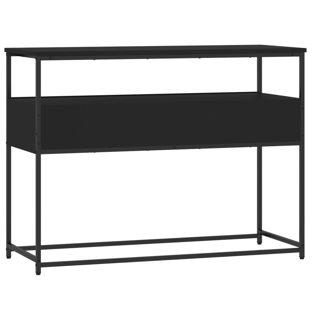 fekete szerelt fa tálalóasztal 100x40x75 cm