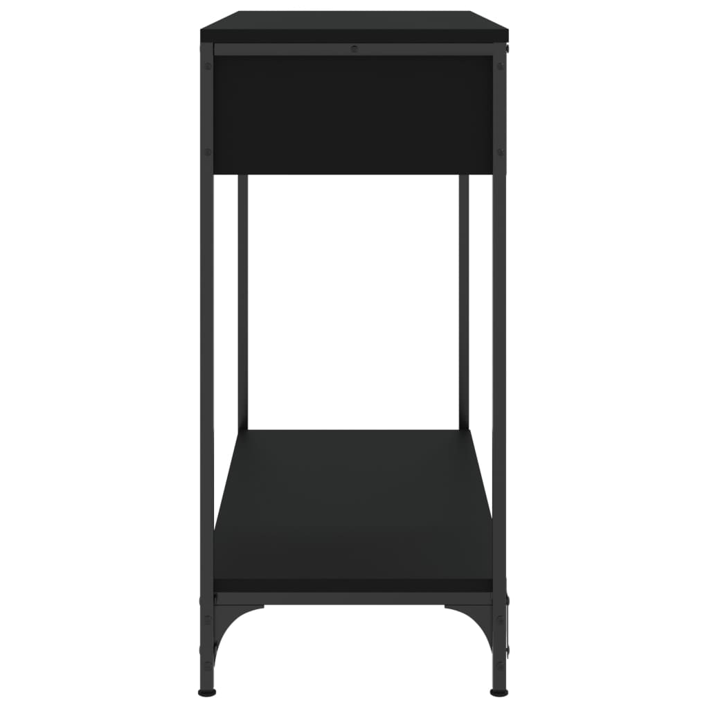 fekete szerelt fa tálalóasztal 75 x 34,5 x 75 cm