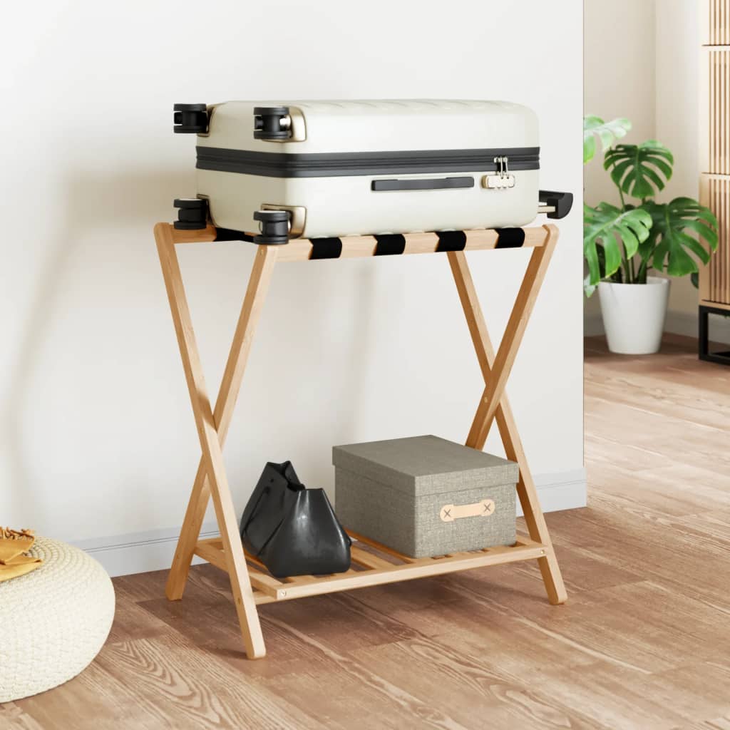 bambusz bőröndtartó 68 x 38 x 58 cm