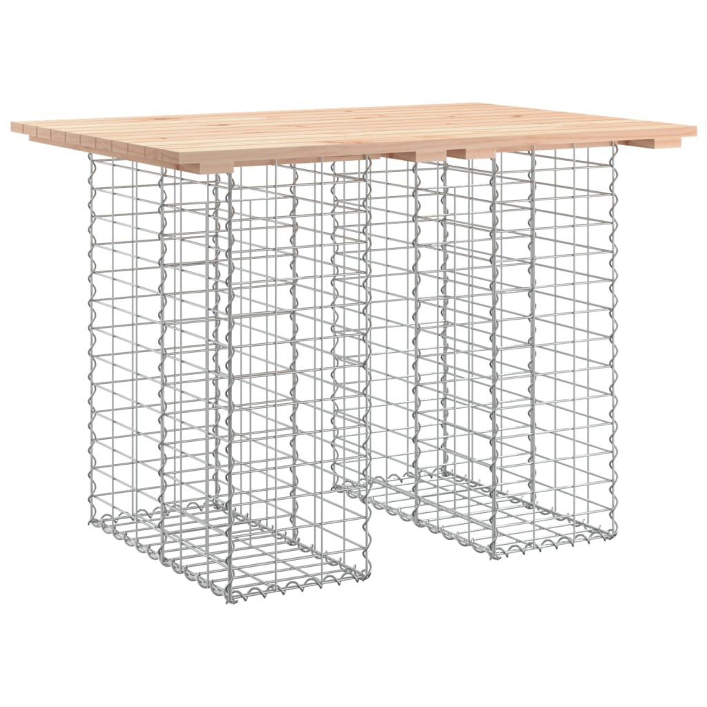 tömör fenyőfa gabion kerti pad 100x70x72 cm