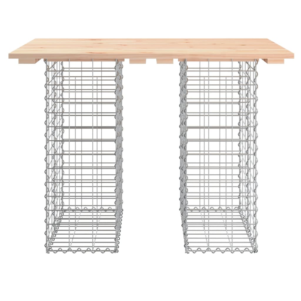 tömör fenyőfa gabion kerti pad 100x70x72 cm