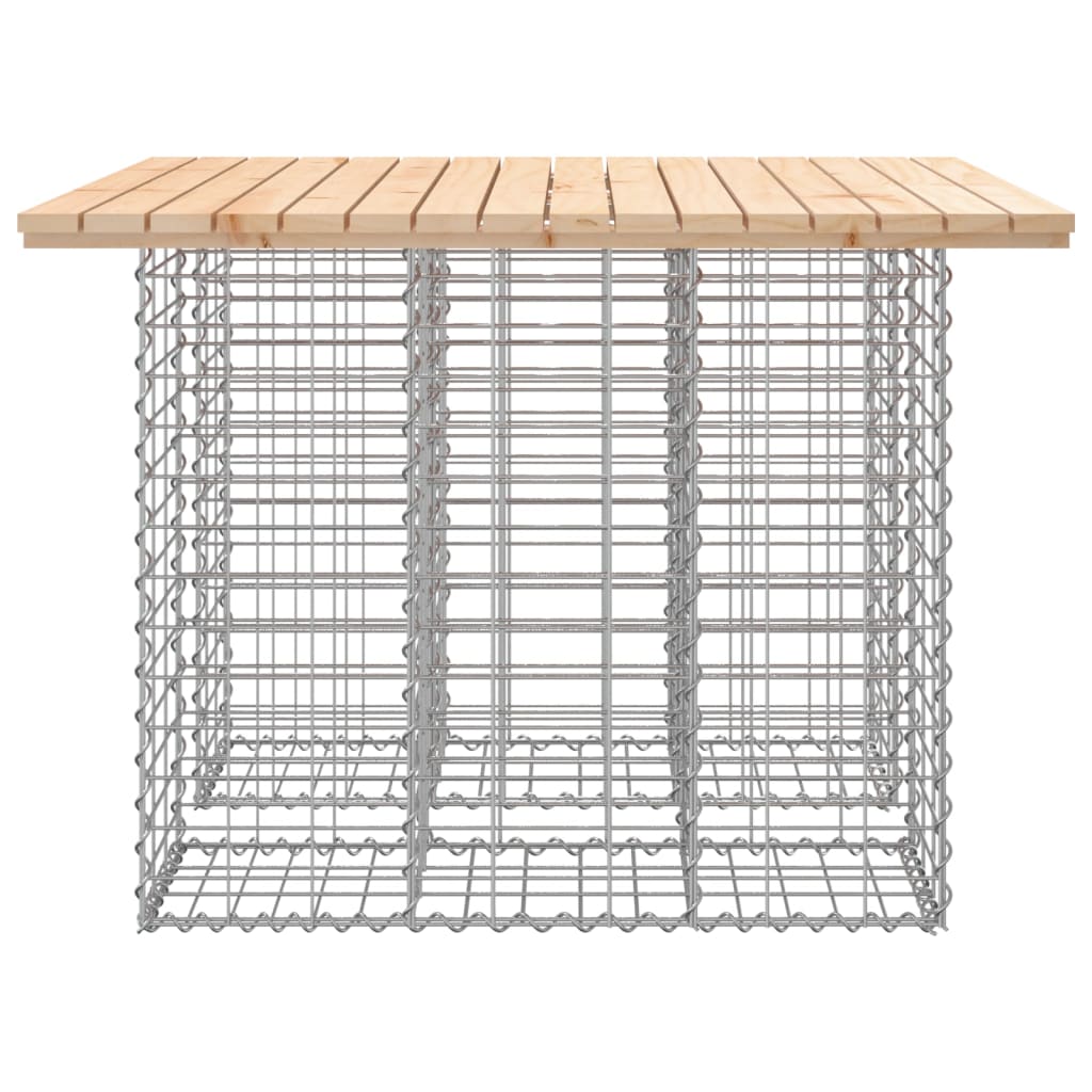 tömör fenyőfa gabion kerti pad 100x102x72 cm