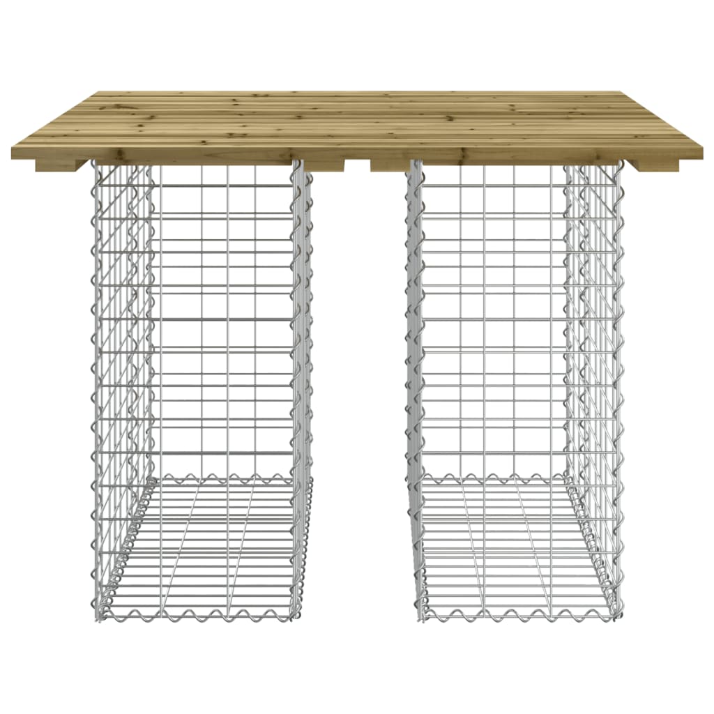 impregnált fenyőfa gabion kerti pad 100 x 102 x 72 cm