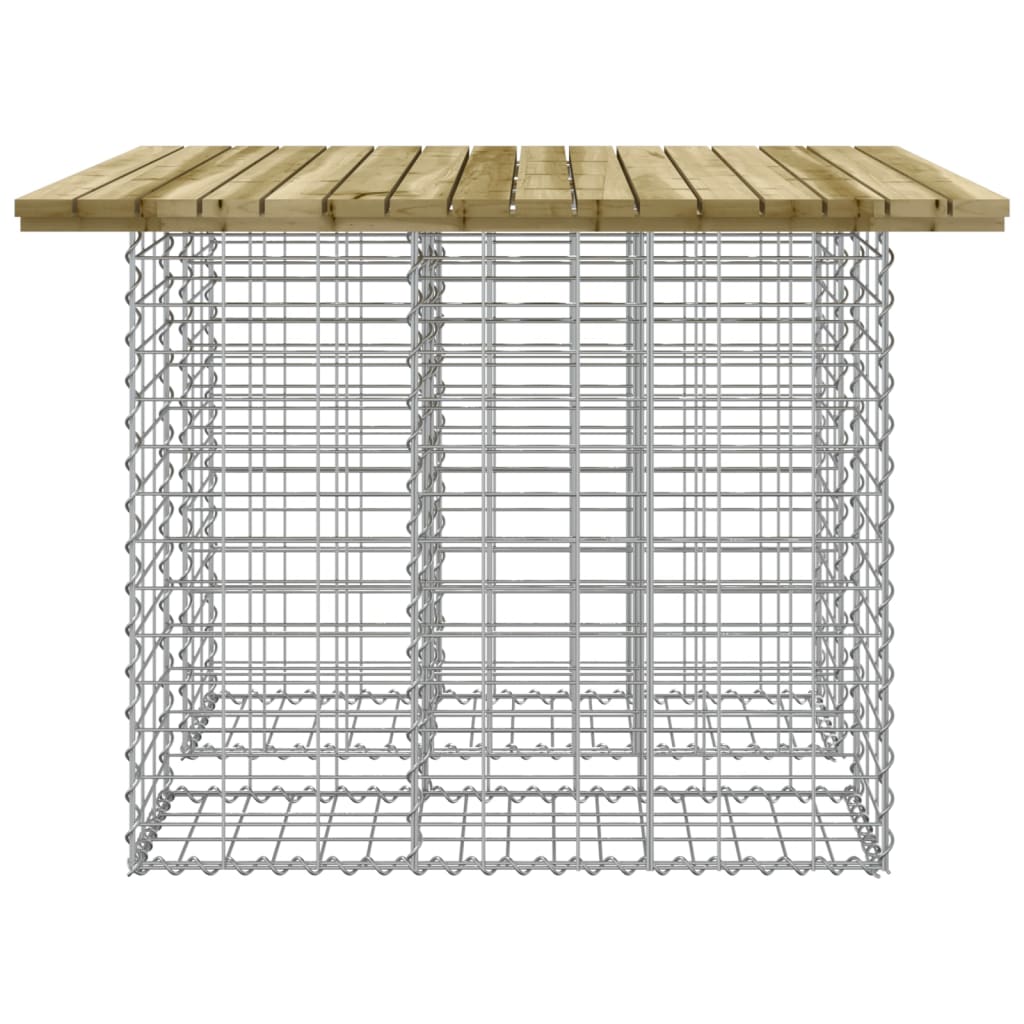 impregnált fenyőfa gabion kerti pad 100 x 102 x 72 cm