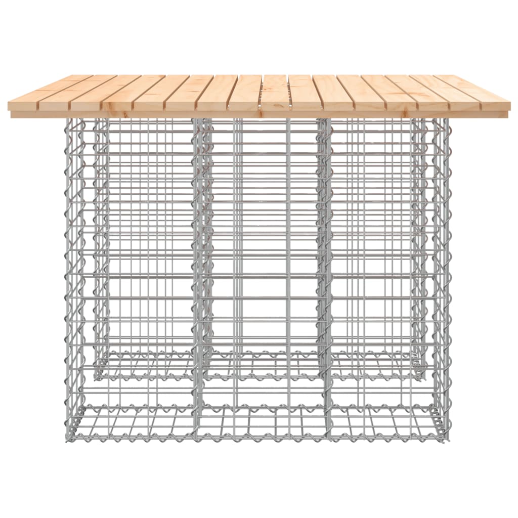 tömör fenyőfa gabion kerti pad 100x102x72 cm