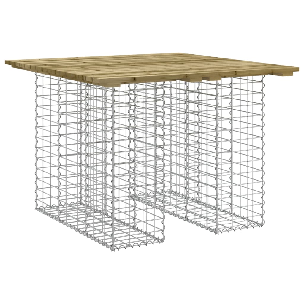 impregnált fenyőfa gabion kerti pad 100 x 102 x 72 cm