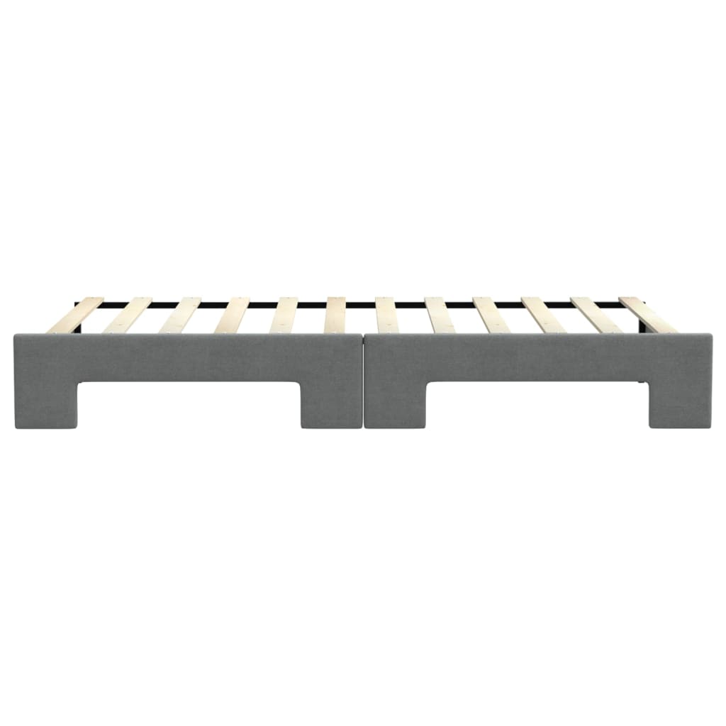 sötétszürke kihúzható szövet heverő 90 x 200 cm