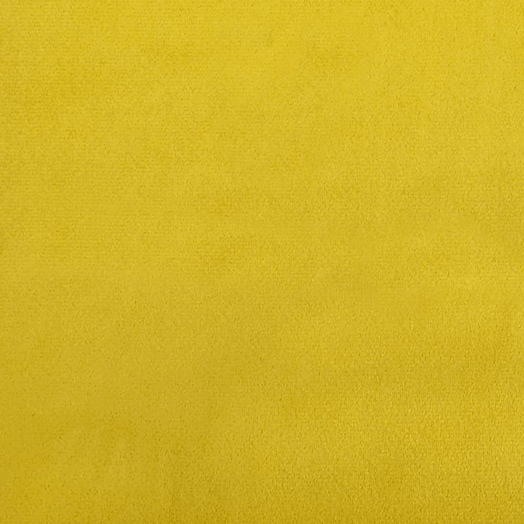 sárga kihúzható bársony heverő fiókkal 90 x 200 cm