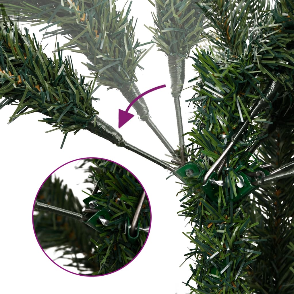 zöld csuklópántos műkarácsonyfa állvánnyal 120 cm
