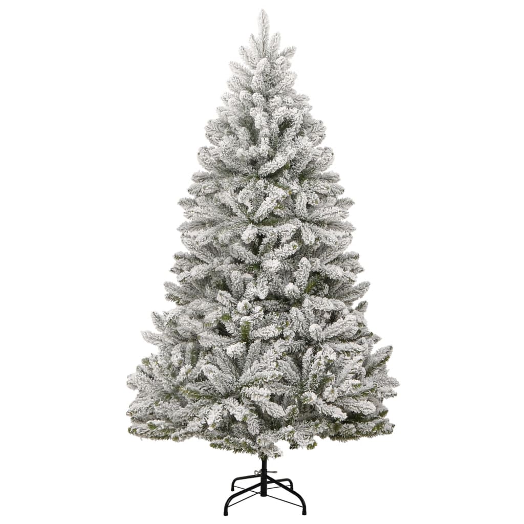 csuklópántos műkarácsonyfa hóval 210 cm