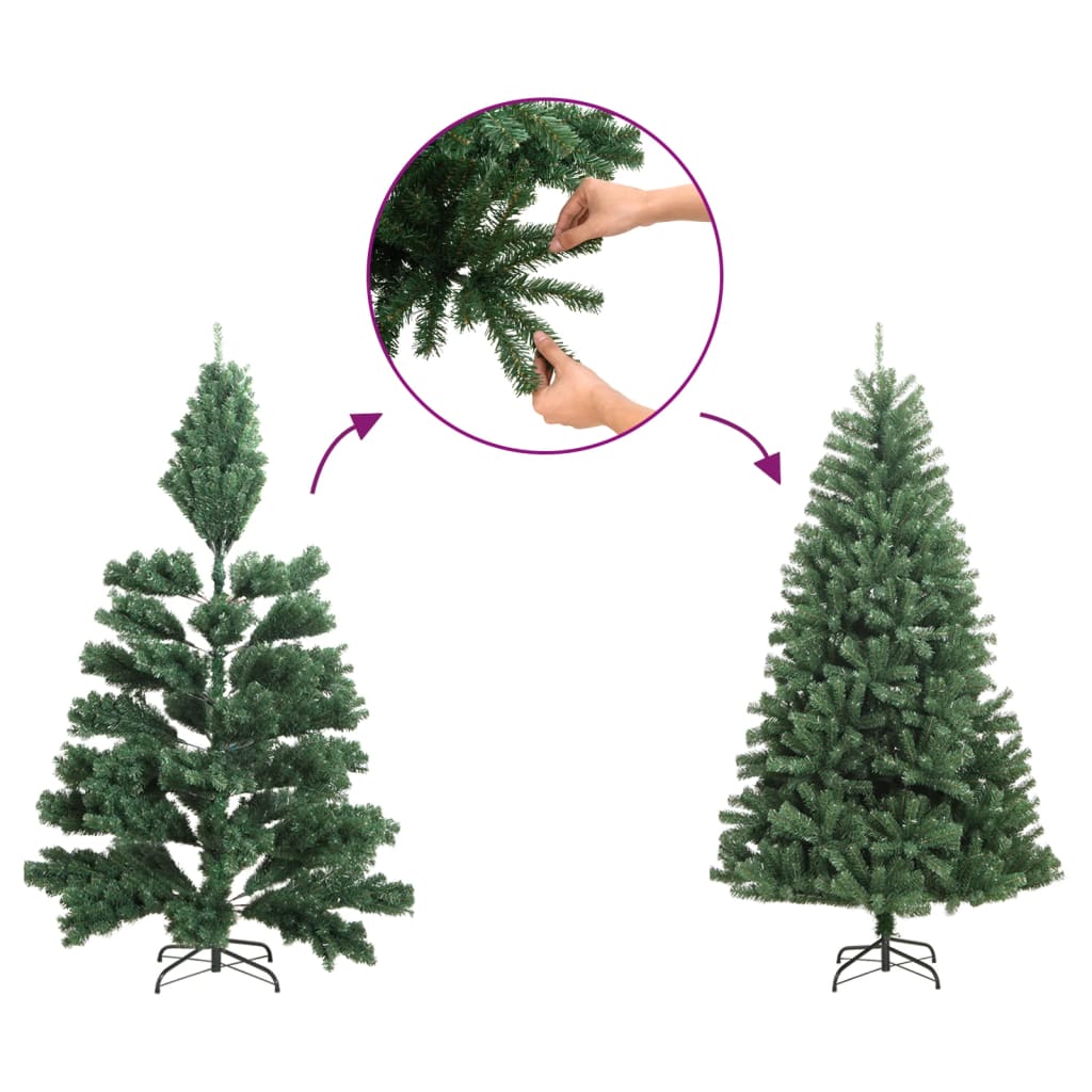 csuklópántos műkarácsonyfa hóval 210 cm
