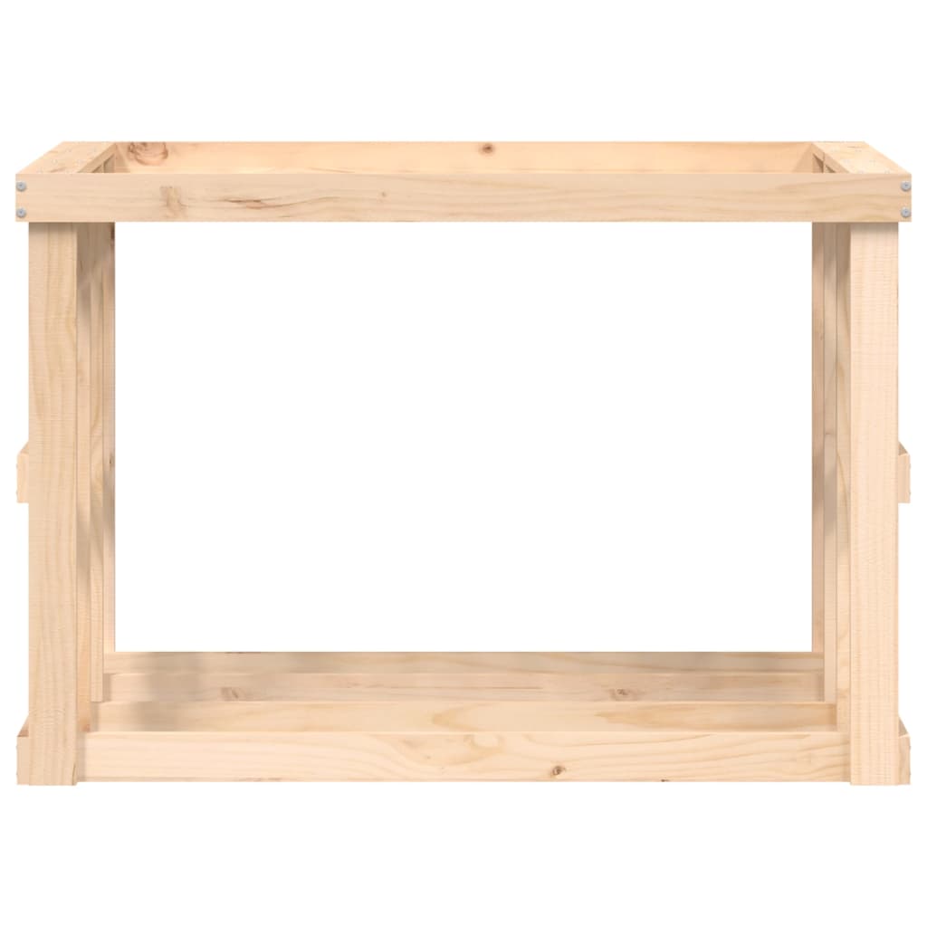 tömör fenyőfa kültéri rönktároló 108x52x74 cm