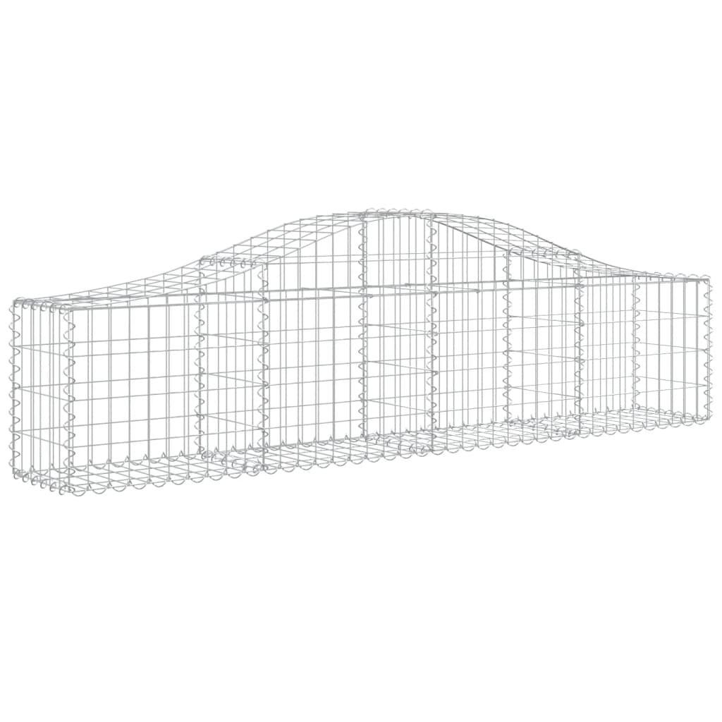 6 db íves horganyzott vas gabion kosár 200x30x40/60 cm